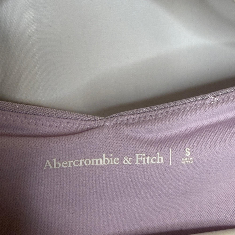 Abercrombie & Fitch Lavender Shimmer Side Tie Bikini Bottoms Swimwear - Picture 6 of 8